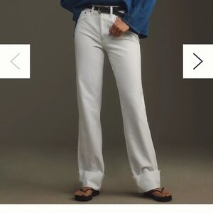 NWT RE/DONE Loose Long Cuffed High-Rise Straight-Leg Jeans